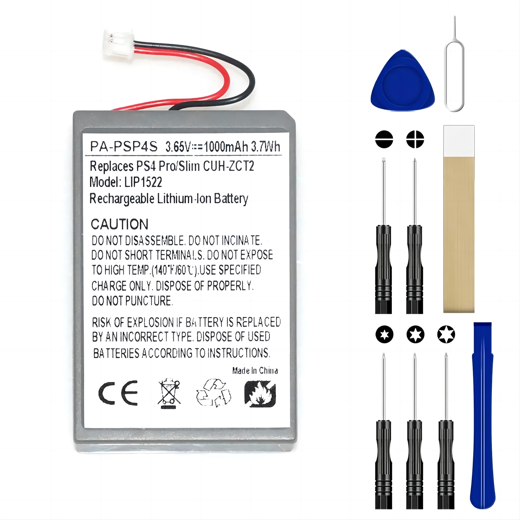 lip1522 Battery for PS4 Controller Replacement battery for Sony