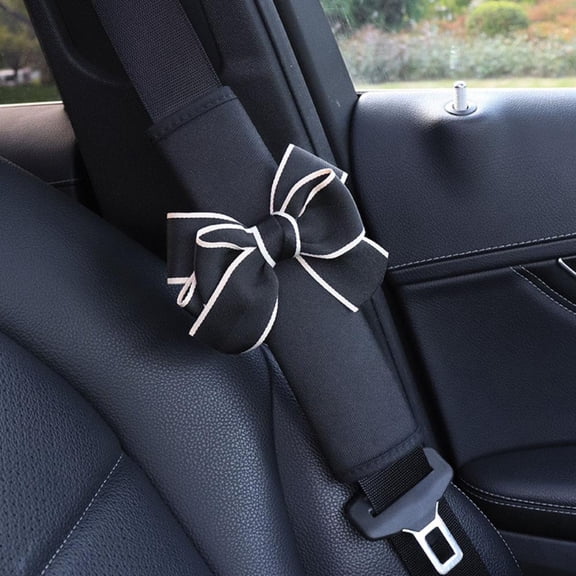 liraijei Seat Belt Shoulder Cover Bow Tie Cute Car Decoration Supplies Set Interior R8 T5T3