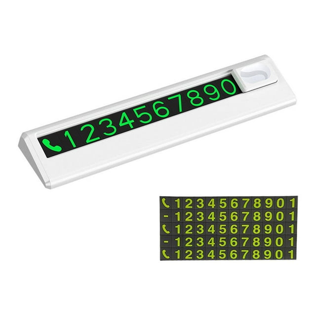 liraijei Temporary Parking Card Stop Sign Telephone Number Plate New