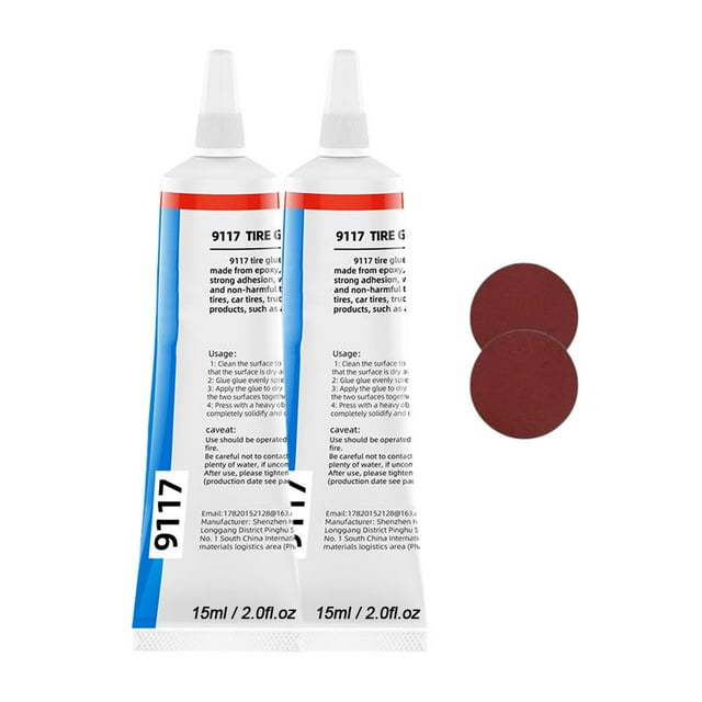 liraijei Tire Repair Glue, 2024 Tire Sidewall Repair Kit Black Rubber