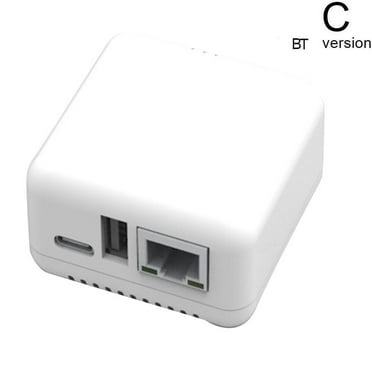 liraijei WiFi Network BT 4.0 Print Server Networking USB 2.0 Port Fast 10/100Mbps LAN Dropshipping Port RJ-45 Print Ethernet C1U1