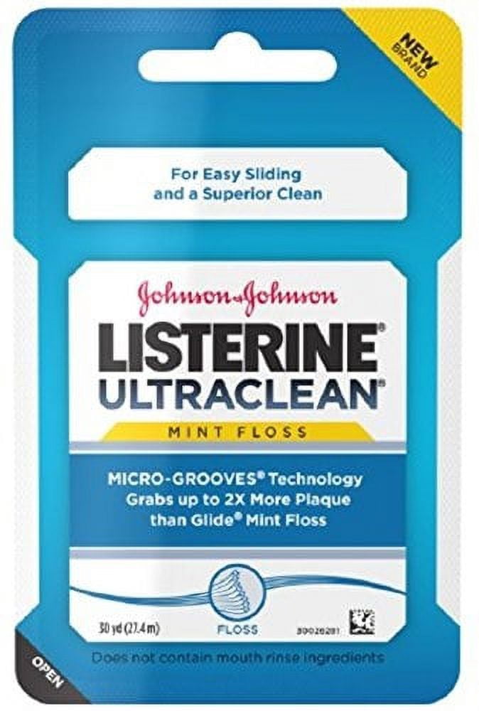 listerine ultraclean mint floss 30 yards (pack of 6)