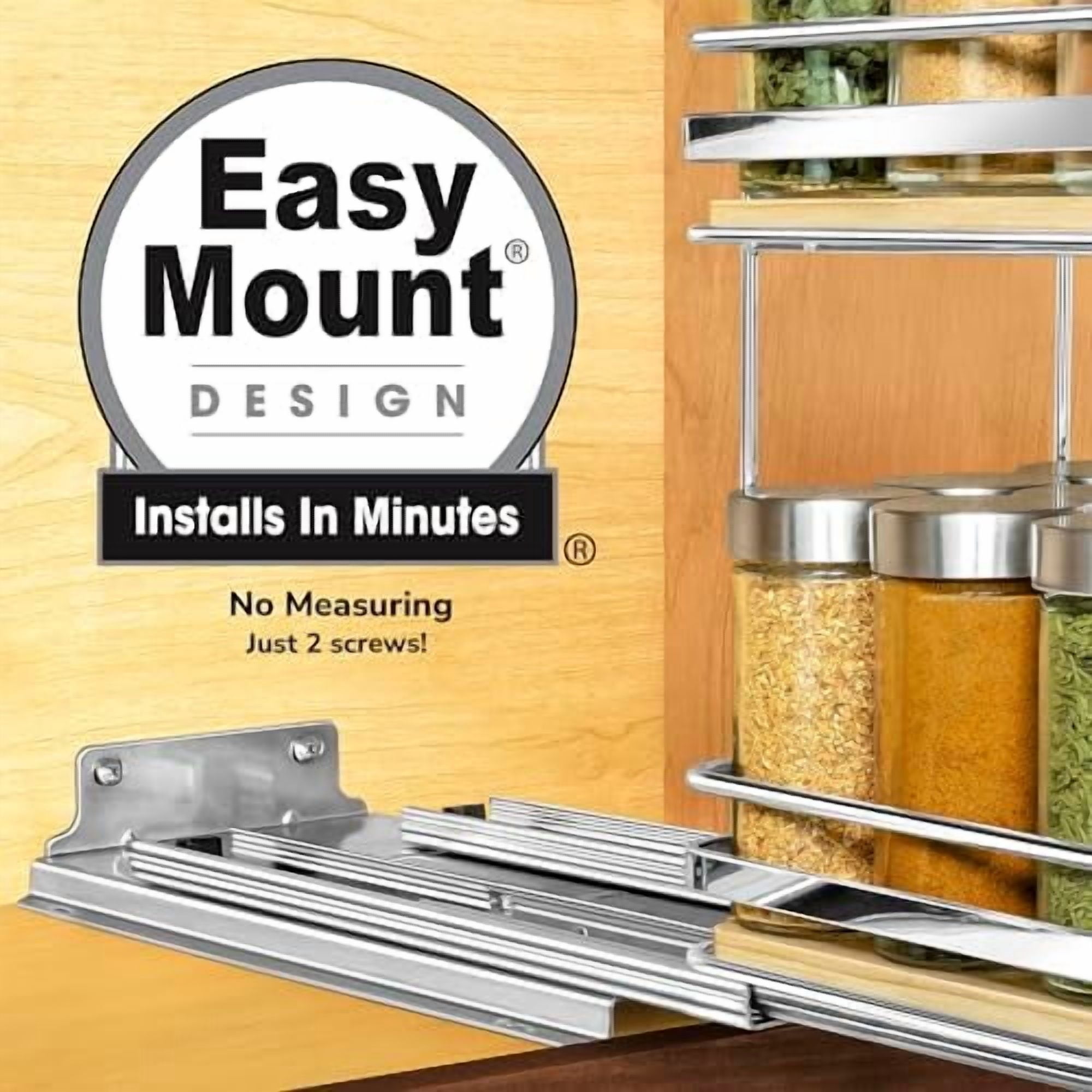 ® Élite™ Pull Out Spice Rack Organizer for Inside Kitchen Cabinets - 6 ...