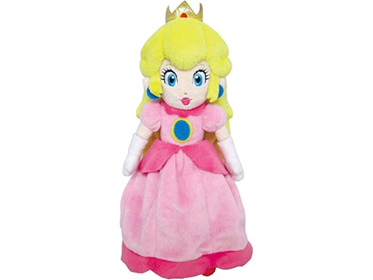 NINTENDO little buddy super mario all star collection 1418 peach stuffed plush, 10",multicolor