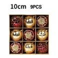little home 10CM 9PCS Painted Christmas Balls Decorations Christmas