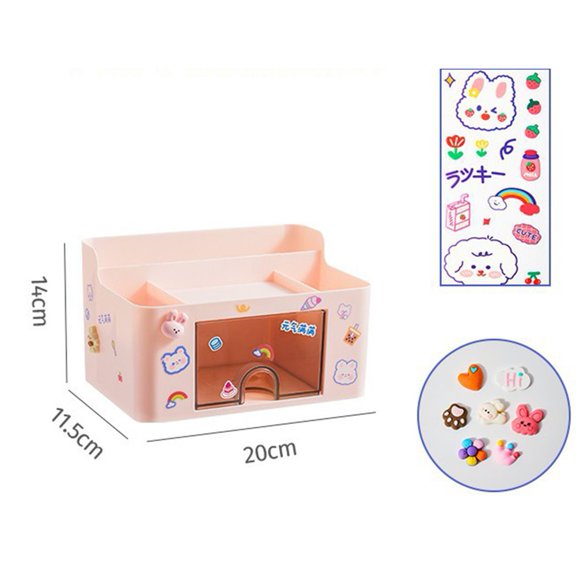 little home Desktop drawer-style multi-grid storage box with multi-function