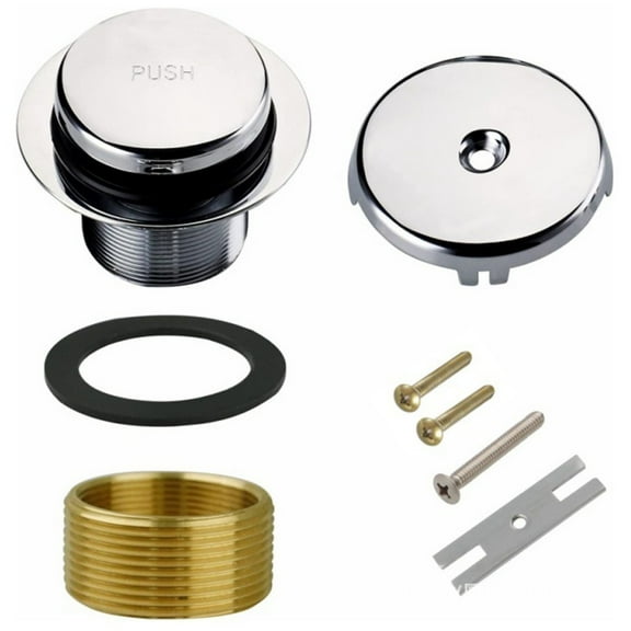 little home Tub Drain Single Hole Overflow Panel Tub Drain Conversion Kit