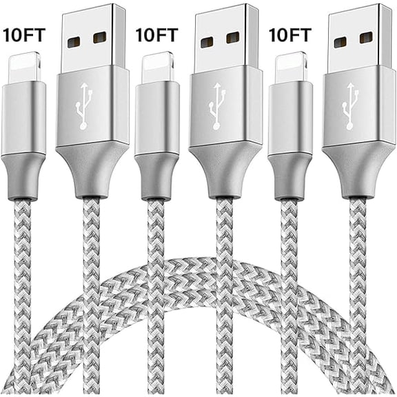 liuliuliu06 iPhone Charger Cable, 3Pack 10FT iPhone Charger Cable Nylon USB Fast Charging Cable with Compatible iPhone 12/Max/11Pro/11/XS/Max/XR/X/8/8P/7 and More