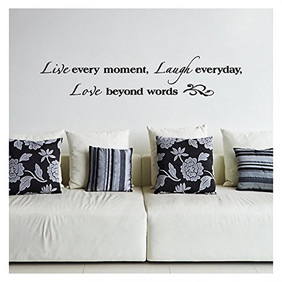 Live every moment... (8x40) wall decal vinyl lettering sayings quote home decor art