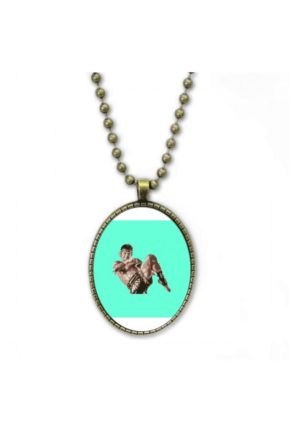 live muay thai martial arts competition necklace vintage chain bead pendant jewelry collection
