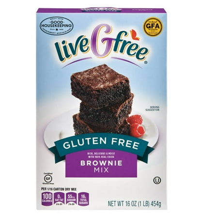liveGfree Gluten Free Brownie Mix, 16 oz - (Pack of 1)