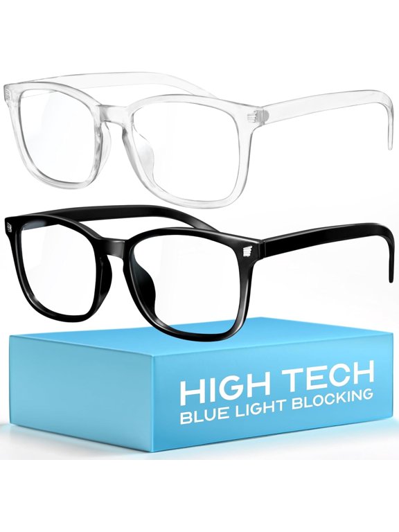 Blue Light Blocking Glasses, Computer Reading/Gaming/TV/Phones Glasses for Women Men,Anti Eyestrain & UV Glare