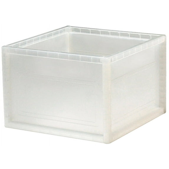 livinbox 10PCS INNO Cube 1 Stackable Storage Organizer Bins Boxes Containers Holders,Extra Large,27.7L,KD-2638X-Clear