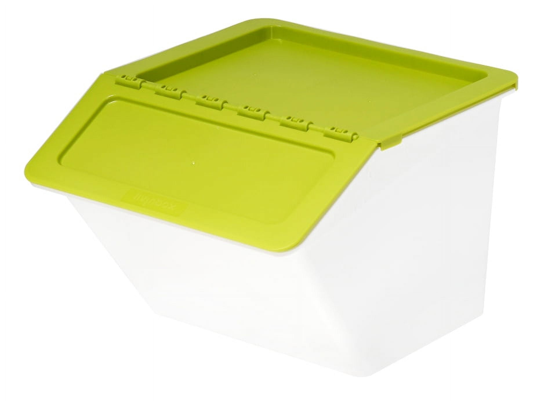 4pc Stacking storage bins with Lid-Small-Green – X-Nrg Life