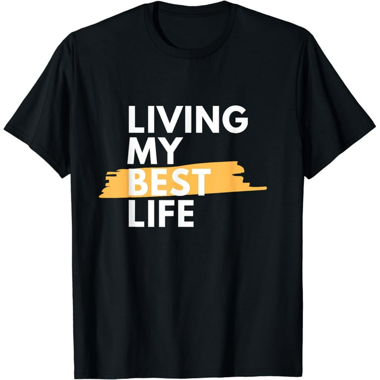 Livin' My Best Life T-Shirt | Tie-Dye Distressed Retro Style Livin' My Best Life T-Shirt | Tie-Dye Distressed Retro Style