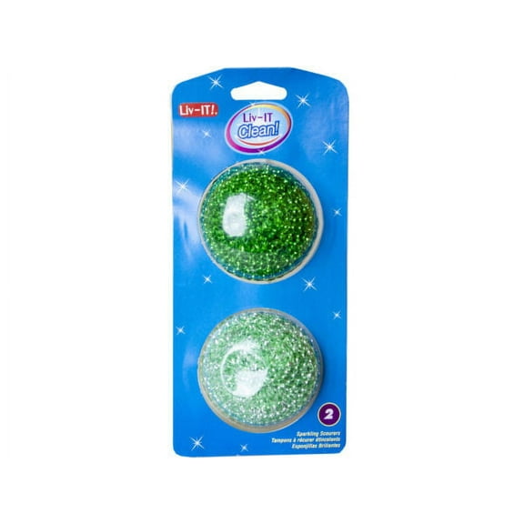 livit clean 2 pack sparkling scourers in assorted colors