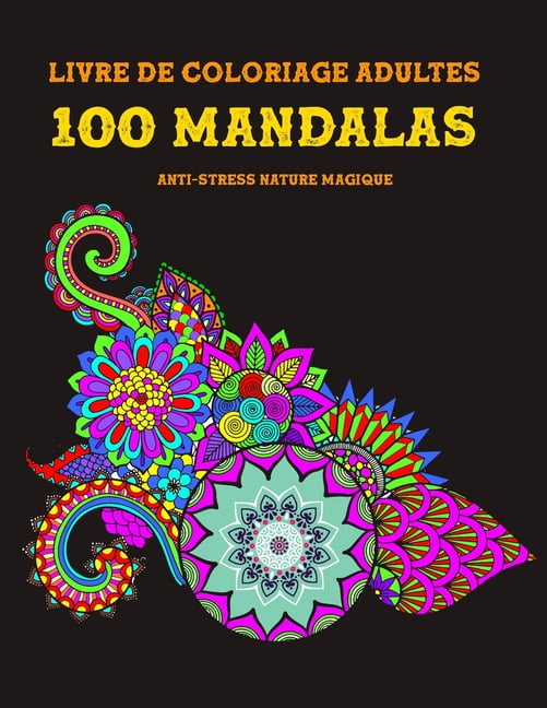 livre de coloriage adultes mandalas anti-stress nature magique