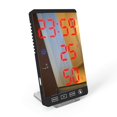 lixiao 6 Inch Mirror LED Alarm Clock Touch Control Wallmounted Digital