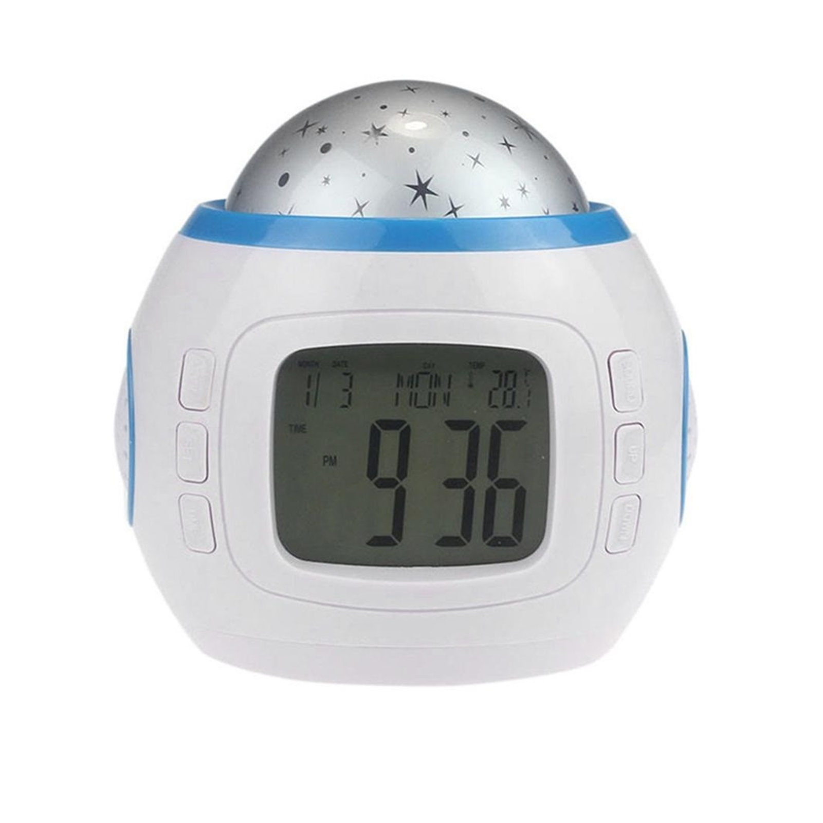 lixiao Music Starry Sky Starry Sky Digital Clock LED Projection Night