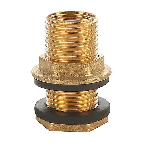 lixuesong 1/2Pcs Brass Tanks Adapters With Sealing Gaskets /8Inch To G1/2Inch For Water Container Barrels And Fittings