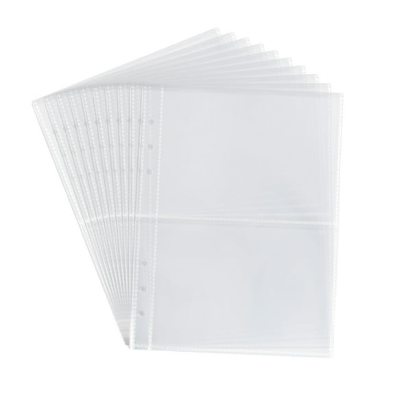 lixuesong 10 Sheets Punched Pocket, Photo Pocket for Rings Binders Albums Clear Punched Pocket File Sheet Protector Binders Sleeve