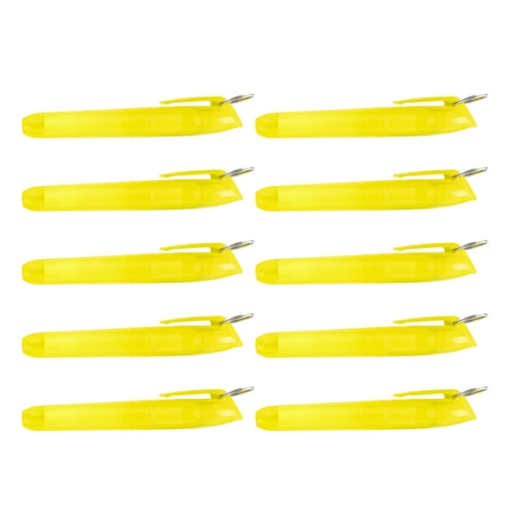 lixuesong 10Pcs Colorful Highlighter with Metal Round Keyring Obliqued Tip Marker Pen Quick Dry for Scrapbooking Calendar Journal