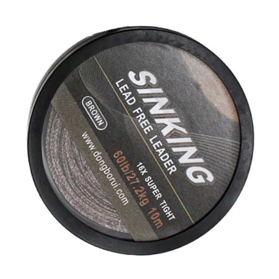 lixuesong 10m/60lb Fishing Sinking Lines Tightwoven 16 Strands Braided Line Fishing Sink Hooklink Line Easy to Use,brown