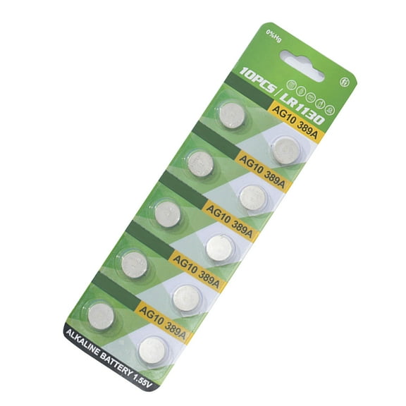 lixuesong 10pcs AG1 AG3 AG4 AG10 AG13 Alkaline Button Cell Batteries 1.55V LR1130 LR41 LR44 Button Batteries for Watches Toy