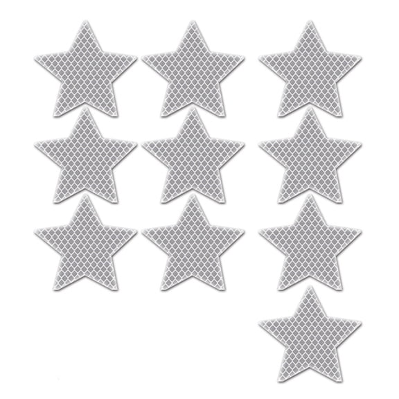 lixuesong 10pcs Reflective Star Vehicle Stickers Self-Adhesive for Night Driving Easy Installation on Car Truck Motorcycles