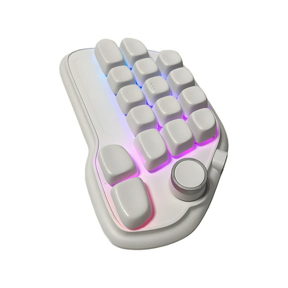 lixuesong Mechanical Number Pad VIA Programmable 17 Hot Swappable USB Numeric Keypad with PBTs Keycaps and RGBs Backlit for La