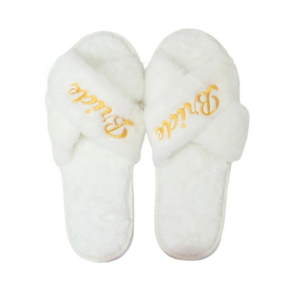lixuesong 1pair Bride Slippers Bachelorette Slippers Slip Comfortable Bridesmaids Slippers for Bridal Party Wedding Essential