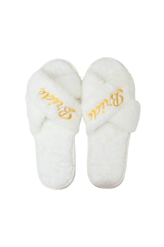 1pair Bride Slippers Bachelorette Slippers Slip Comfortable Bridesmaids Slippers for Bridal Party Wedding Essential