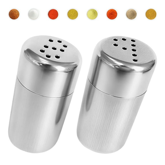 lixuesong 2 Pack Nonrust Steel Pepper Shaker Rustproof Seasonings Dispensers With Accuracy Control For Kitchen Cooking And Outdoor