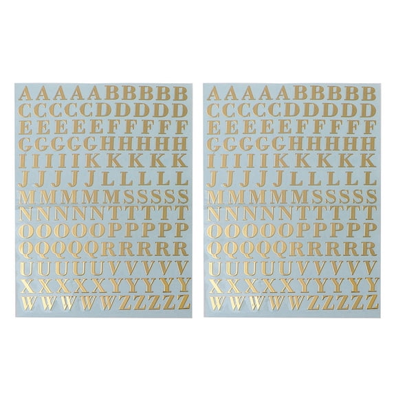 lixuesong 2 Sheets Letter Stickers Adhesive Digital Metal Stickers for Grad Cap and Arts Craft