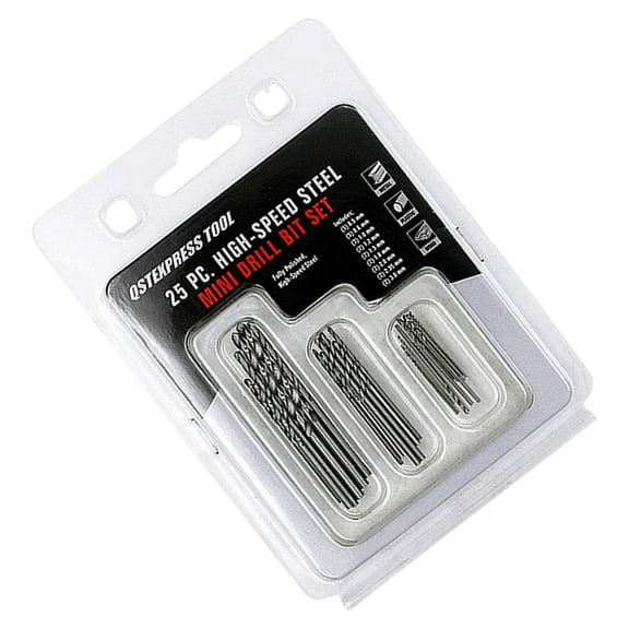 lixuesong 20/25Pcs Small Twist Drill Bit Set with Box for Precisions Craft Jewelry Making and Watch Repair Hole Drill Tool