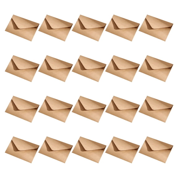 lixuesong 20Pcs Vintage Envelopes 4x2.76Inch Small Folding Envelopes Invitation Envelope For Wedding Valentines Card And Mailing