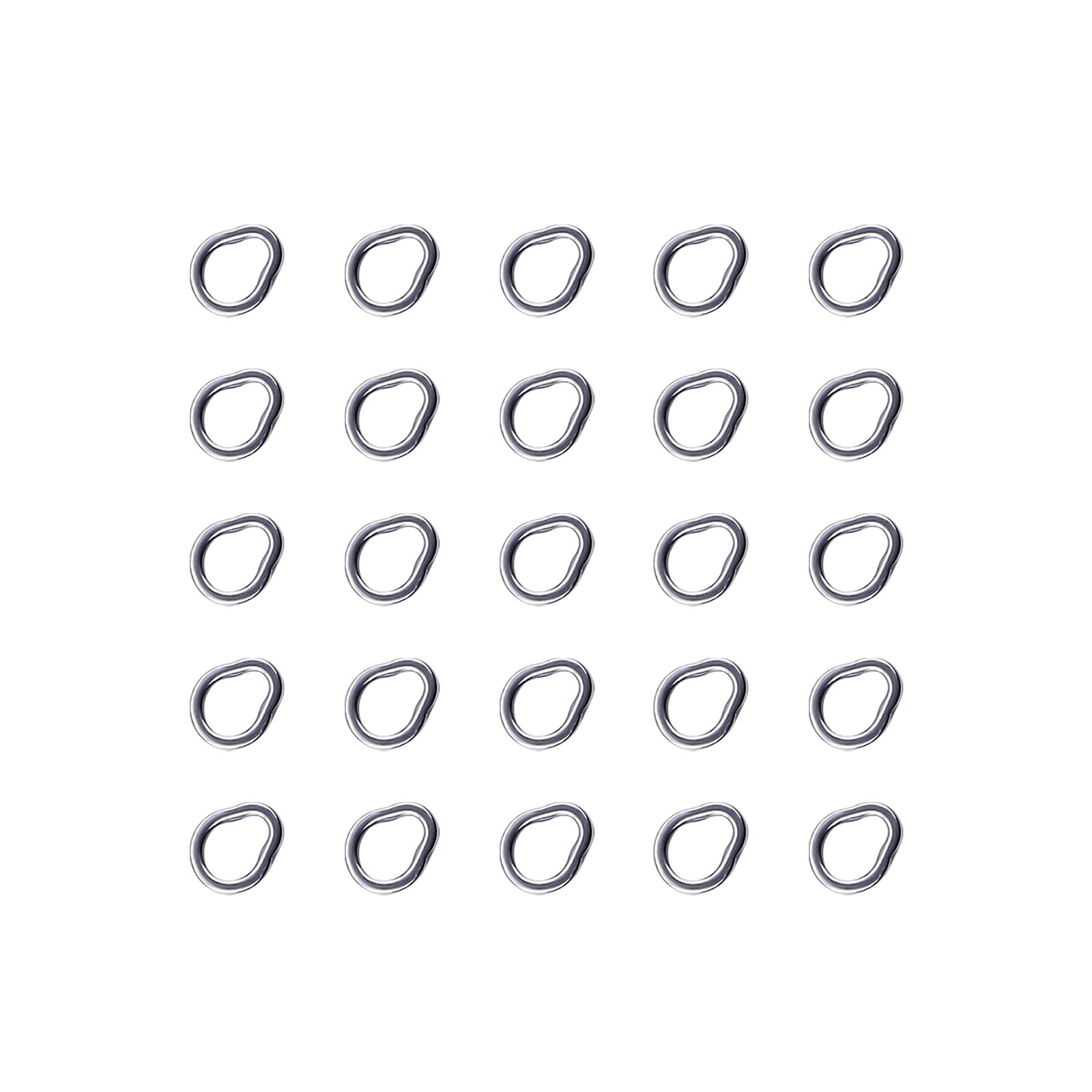 lixuesong 25Pcs Stainless Steel Split Rings Solid Metal Fishing ...