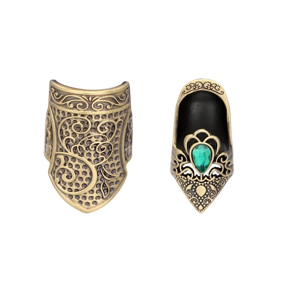 lixuesong 2Pcs Antique Metal Thimble For Hand Quilting Embroidery Needlework Sewing Project Finger Protector Finger Tip Guards