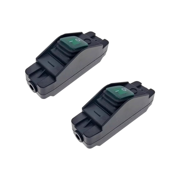 lixuesong 2Pcs Waterproof Button Inline Cord Switches On/Off Heavy Duty Cord Buttons Switches With Indicators Light for Outdoor