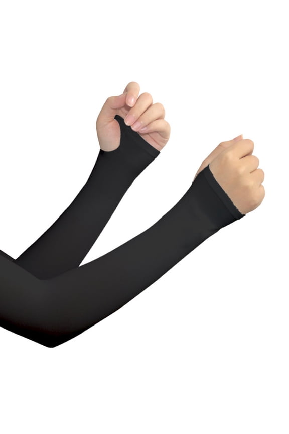 1pair Women Arm Sleeves Thin Skin Protecting Sleeves Elastic Driving Oversleeve for Elderly and Adult