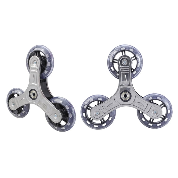 lixuesong 2pcs Stair Climbing Wheel Foldable Replacement Triangular Designs Stair Climbers Wheel for Shopping & Laundry Cart