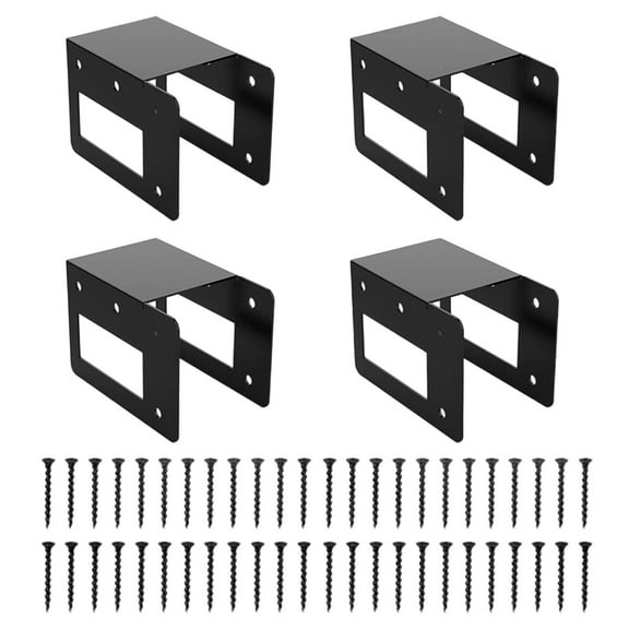 lixuesong 4Pcs Compact Firewood Organizers Rack Adjustable Metal Frame Wood Storage Bracket for Wood Storage Enduring