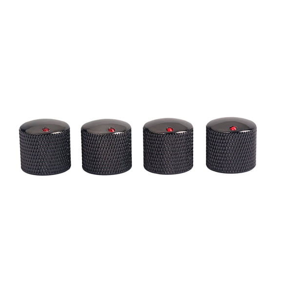 lixuesong 4Pcs Electric Guitar Bass Knobs Volumes Tone Control Knobs Potentiometer Caps Metal Dome Knobs Guitar Parts Enduring