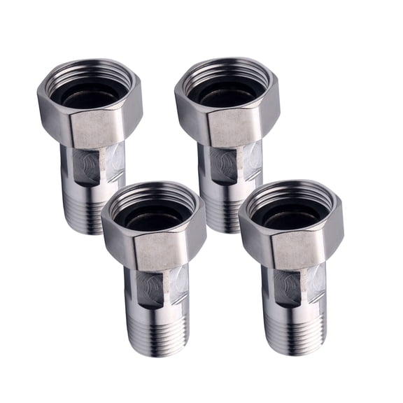 lixuesong 4Pcs Stainless Steel Water Pipe Reducing Union Quick Coupling Replacement Pipe Fitting Coupling Joint for Water Meter