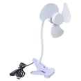 thumbnail image 1 of lixuesong 5.5inch USB Clip On Flexible Hose Fan Adjustable Angled with Speed Controls Switches For Office Car Camping, 1 of 3
