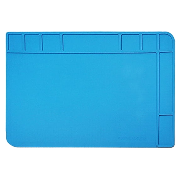 lixuesong 500 Blue Magnetic Repair Work Mat Large Silicone Soldering Mat for Soldering, Electronics, Computer