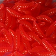 lixuesong 50Pcs Soft Silicone Maggots Earthworms Baits Soft Artificial Bread Maggots Fishing Lures Artificial Baits Jigging Wobble