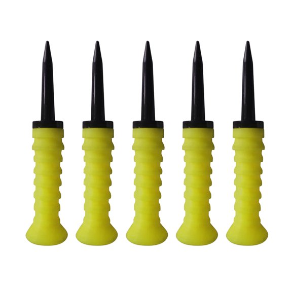 lixuesong 5Pcs/set Golfs Tees for GolfsDriver Training, GolfsTees Castles Type Low Resistance More Distance Consistent Height Tees,yellow