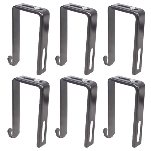 lixuesong 6 Pack Adjustable Iron Hook for Outdoor Use Weatherproof Clamp On Hook Without Screws Need for Fence