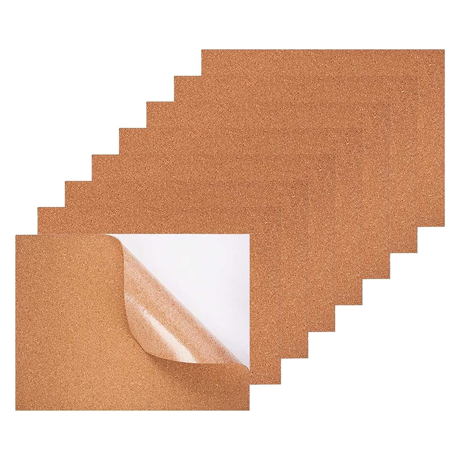 lixuesong Adhesive Wood Base Covers 1mm Thick 8 Pack Cork Board Note ...